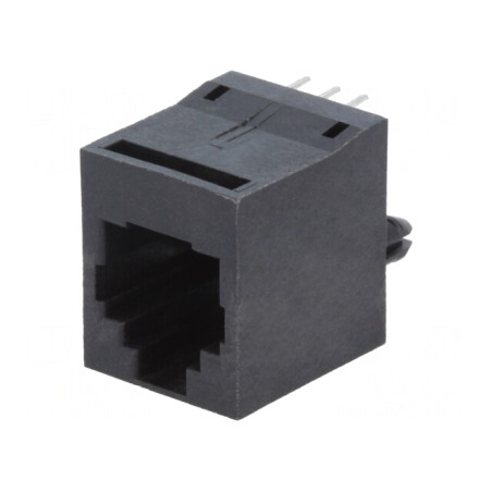 Soclu RJ12 6p6c Cat5 THT Drept | Electronic-mag.ro | Componente Electronice