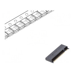 Conector M.2 (NGFF) Orizontal SMT 67-PIN Gold Flash 0.5A | Electronic-mag.ro | Componente Electronice