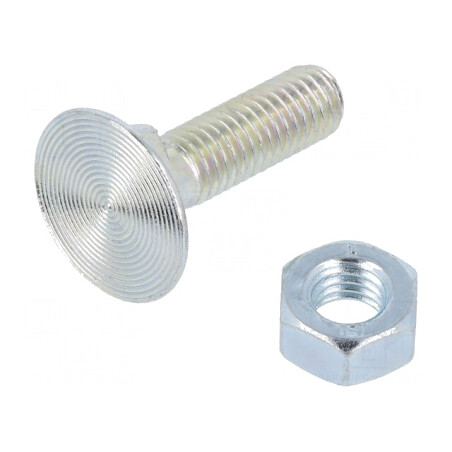 Șurub dublu cap cu piuliță M8x30 oțel | Electronic-mag.ro | Componente Electronice