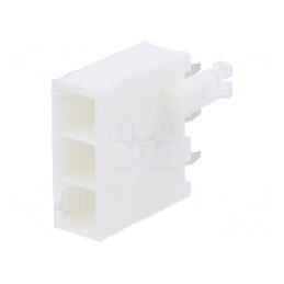 Soclu cablu-placă Mini-Fit Jr 4,2mm 3 PIN THT 9A drept | Electronic-mag.ro | Componente Electronice