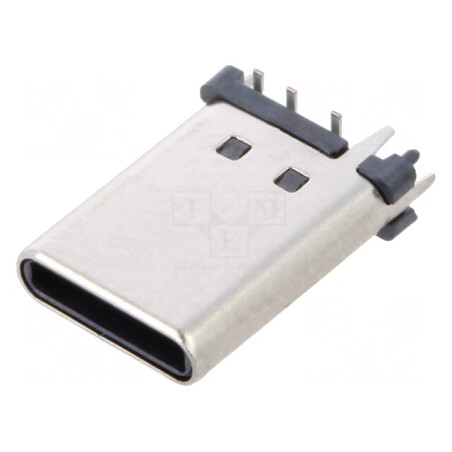 Mufă USB C Verticală 6 PIN SMT 3A | Electronic-mag.ro | Componente Electronice