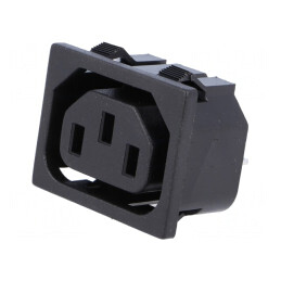 Conector Alimentare AC Soclu Mamă 10A IEC C13 | Electronic-mag.ro | Componente Electronice