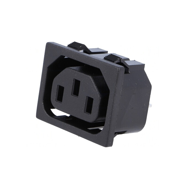 Conector Alimentare AC Soclu Mamă 10A IEC C13 | Electronic-mag.ro | Componente Electronice
