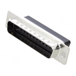 Mufă D-Sub 25 PIN Tată Crimpată Neagră | Electronic-mag.ro | Componente Electronice