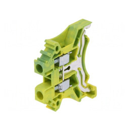 Borne Îmbinare Șine 0,5-4mm2 2P Galben-Verde | Electronic-mag.ro | Componente Electronice
