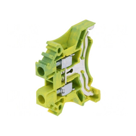 Borne Îmbinare Șine 0,5-4mm2 2P Galben-Verde | Electronic-mag.ro | Componente Electronice