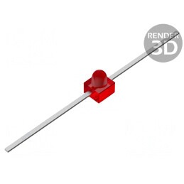 LED Roșu Axial 1,65mm 0,4-1mcd 90° Convex | Electronic-mag.ro | Componente Electronice