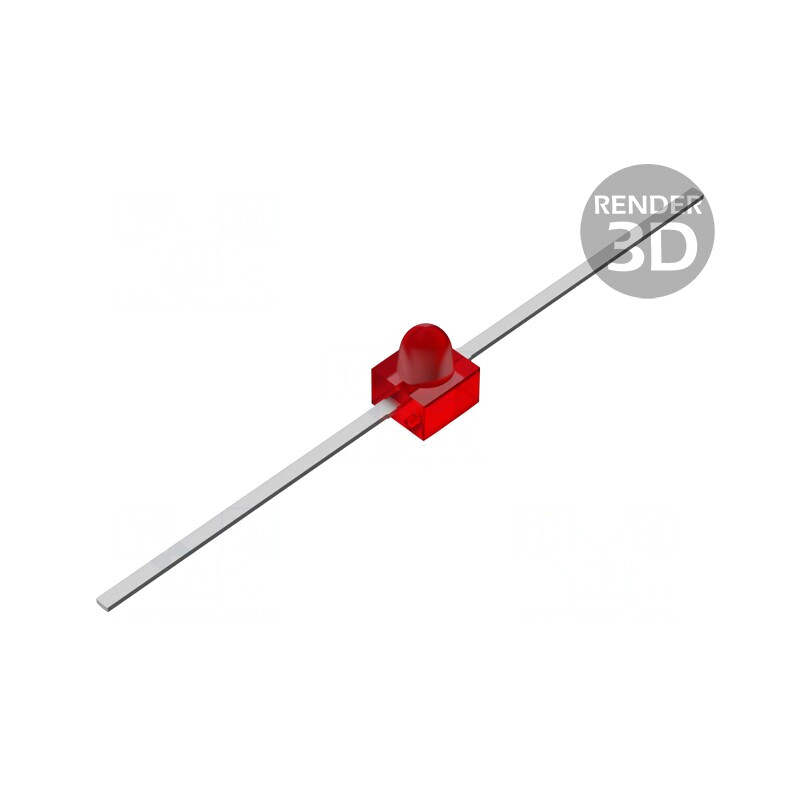LED Roșu Axial 1,65mm 0,4-1mcd 90° Convex | Electronic-mag.ro | Componente Electronice
