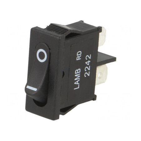 Comutator Bascule ON-OFF 6A 250V Negru | Electronic-mag.ro | Componente Electronice