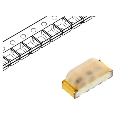 LED RGB SMD 2,5x1x1mm 120° 20mA | Electronic-mag.ro | Componente Electronice