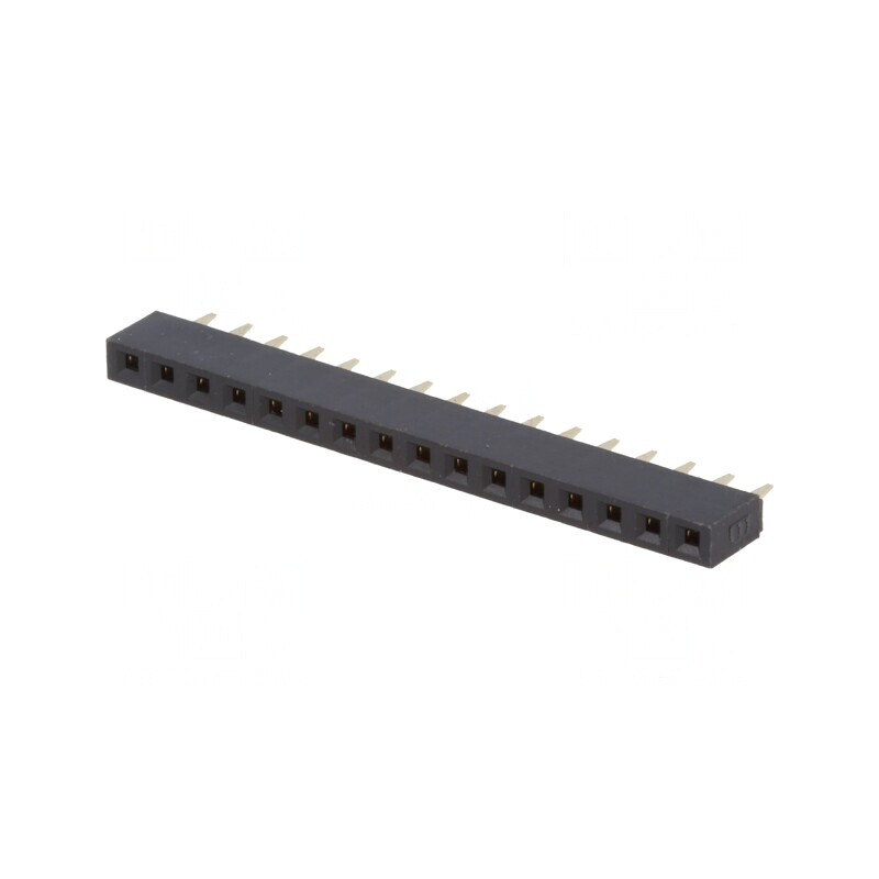 Soclu pini mamă 16 pini 2,54mm THT aurit | Electronic-mag.ro | Componente Electronice