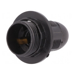 "Dulie pentru bec E14 cu flanșă, neagră, Ø 28mm, L 57mm" | Electronic-mag.ro | Componente Electronice