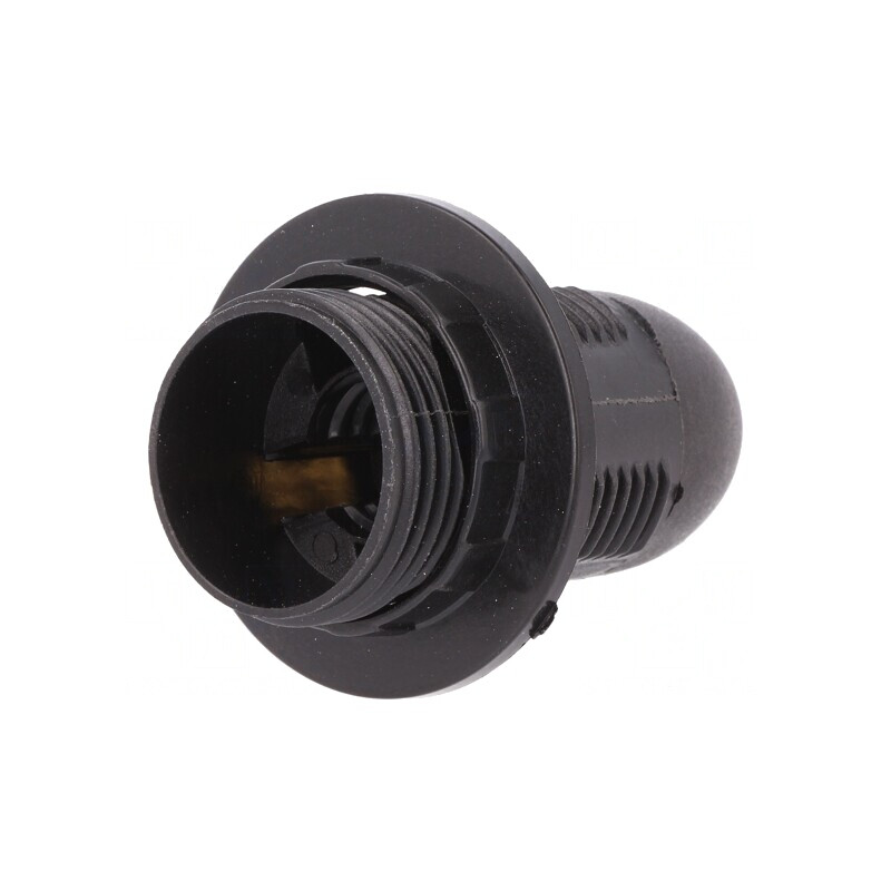 "Dulie pentru bec E14 cu flanșă, neagră, Ø 28mm, L 57mm" | Electronic-mag.ro | Componente Electronice