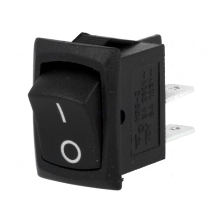 Rocker Switch ON-OFF 3A 250VAC Black | Electronic-mag.ro | Componente Electronice