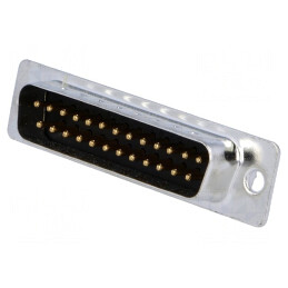 Conector D-Sub 25 PIN Soclu Tată Drept Aurit THT | Electronic-mag.ro | Componente Electronice