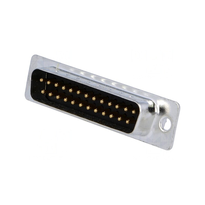 Conector D-Sub 25 PIN Soclu Tată Drept Aurit THT | Electronic-mag.ro | Componente Electronice
