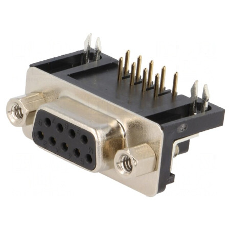 Conector D-Sub 9P Soclu Mamă 90° THT | Electronic-mag.ro | Componente Electronice