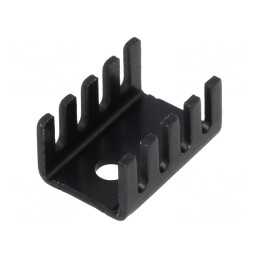 Radiator extrudat negru TO220 19,1x13,2x9,5mm | Electronic-mag.ro | Componente Electronice
