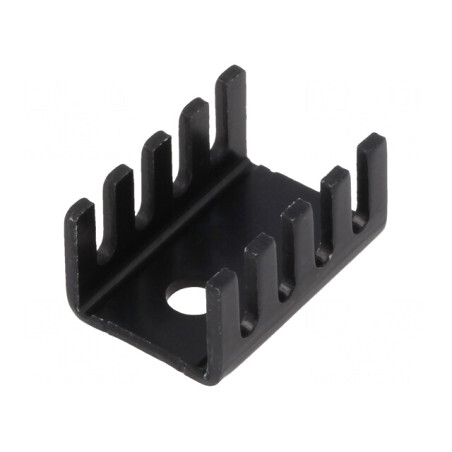 Radiator extrudat negru TO220 19,1x13,2x9,5mm | Electronic-mag.ro | Componente Electronice
