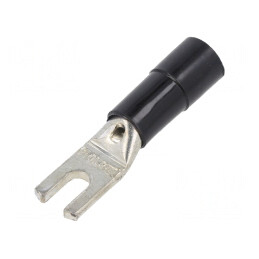 Furcă Crimpată Izolată Neagră 4,3mm 10mm² | Electronic-mag.ro | Componente Electronice