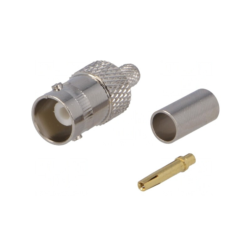 Mufă BNC Mamă 50Ω RG58 Crimpată | Electronic-mag.ro | Componente Electronice