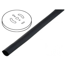Manșon Termocontractabil Fără Adeziv 18.5mm Negru Rolă 2:1 | Electronic-mag.ro | Componente Electronice