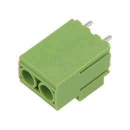 Conector PCB în unghi 90° 2 piste 10,16mm | Electronic-mag.ro | Componente Electronice