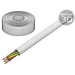 Cablu YTDY 8x0,5mm Cu PVC Alb | Electronic-mag.ro | Componente Electronice