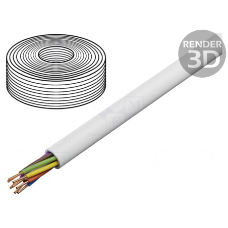 Cablu YTDY 8x0,5mm Cu PVC Alb | Electronic-mag.ro | Componente Electronice
