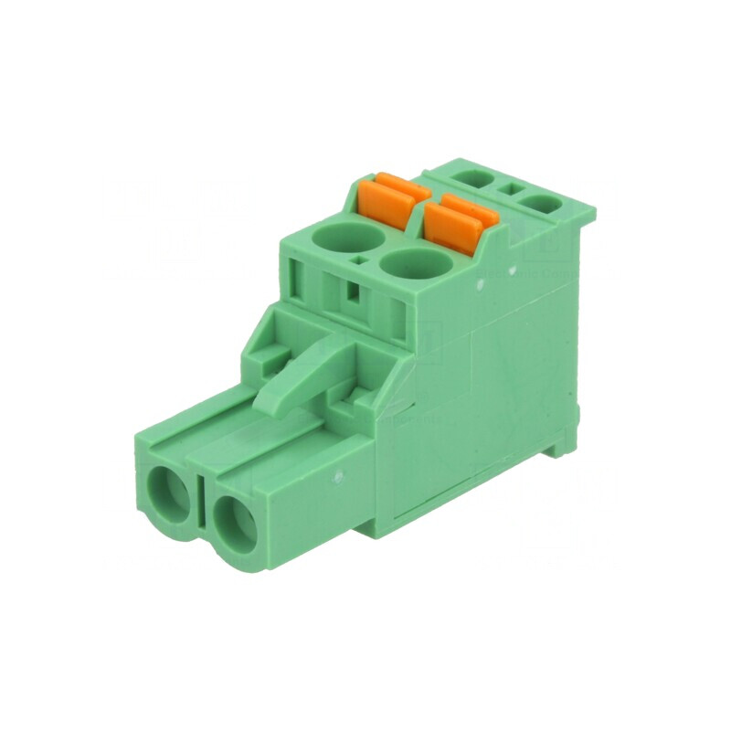Regletă de conexiuni deconectabilă 2 piste 5mm 90° | Electronic-mag.ro | Componente Electronice