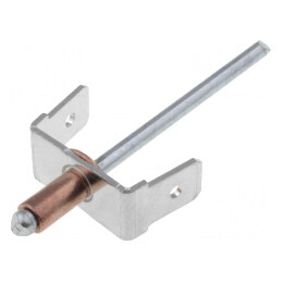 Terminal Plat Cupru 6,3mm x 0,8mm 2 Tăți Cu Nit | Electronic-mag.ro | Componente Electronice