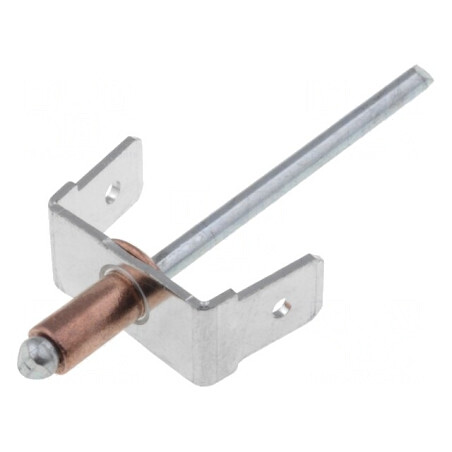 Terminal Plat Cupru 6,3mm x 0,8mm 2 Tăți Cu Nit | Electronic-mag.ro | Componente Electronice