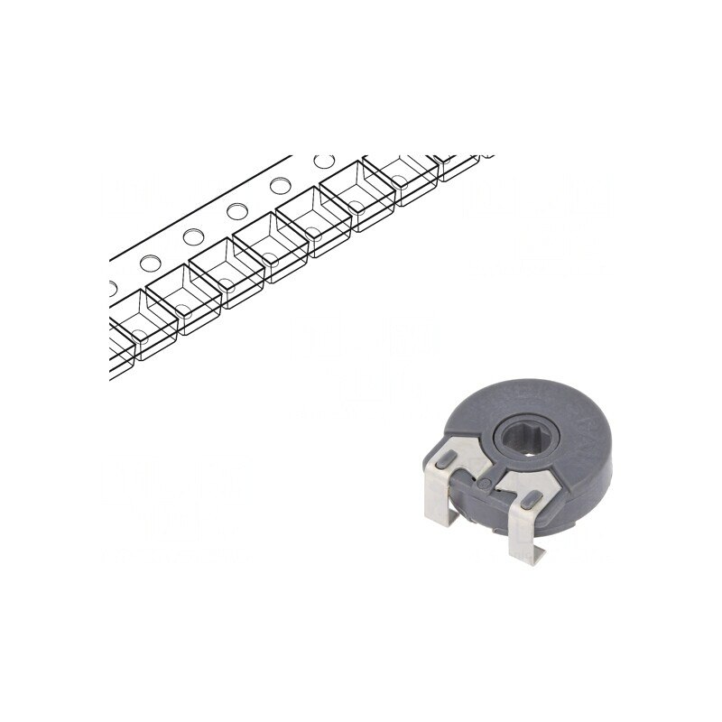 Potențiometru orizontal 10kΩ 250mW | Electronic-mag.ro | Componente Electronice