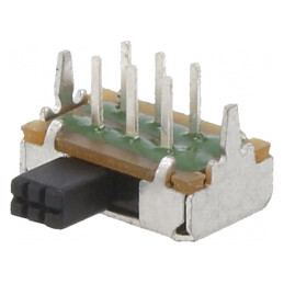 Comutator Glisant DPDT ON-ON THT pentru PCB | Electronic-mag.ro | Componente Electronice