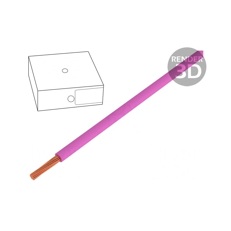 Cablu Electric PVC Roz 0,5mm2 22AWG 300V/500V | Electronic-mag.ro | Componente Electronice