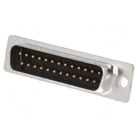 D-Sub 25 pini mufă tată cablu negru aurit | Electronic-mag.ro | Componente Electronice