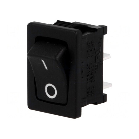 Comutator Balansoar SPST Negru 10A/250V | Electronic-mag.ro | Componente Electronice