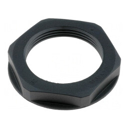 Piuliţă M32 poliamidă neagră 41mm Pas 1,5 | Electronic-mag.ro | Componente Electronice