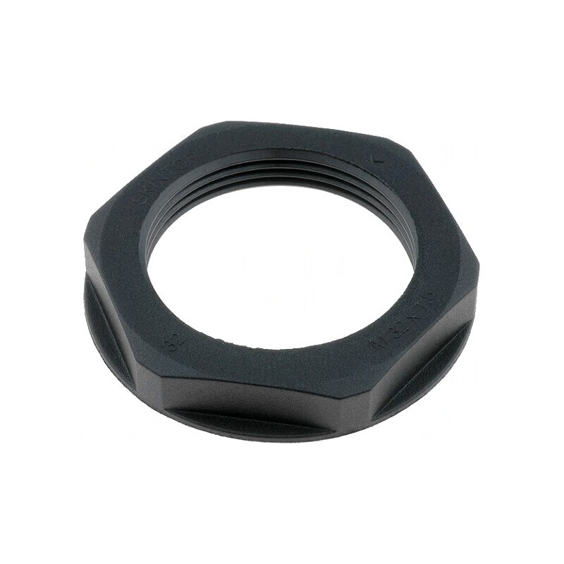 Piuliţă M32 poliamidă neagră 41mm Pas 1,5 | Electronic-mag.ro | Componente Electronice