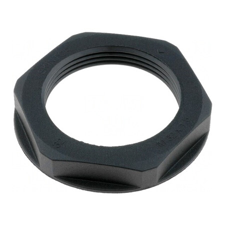 Piuliţă M32 poliamidă neagră 41mm Pas 1,5 | Electronic-mag.ro | Componente Electronice