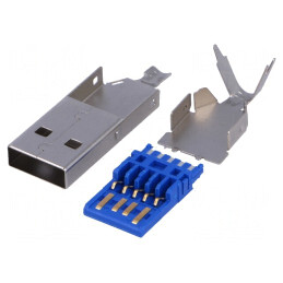 Mufă USB 3.0 A pentru Lipire | Electronic-mag.ro | Componente Electronice