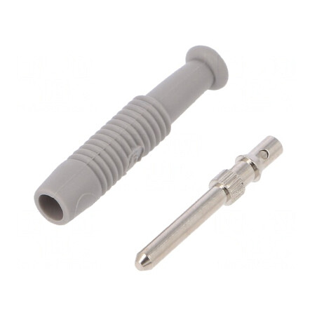 Mufă Banană 2mm 6A 60VDC Gri | Electronic-mag.ro | Componente Electronice