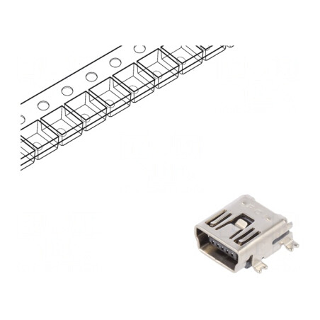 Soclu USB B Mini pentru PCB 5 Pini USB 2.0 | Electronic-mag.ro | Componente Electronice