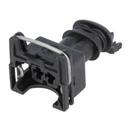 Conector Automotive JPT Mamă 2 Pini Negru Pe Cablu | Electronic-mag.ro | Componente Electronice