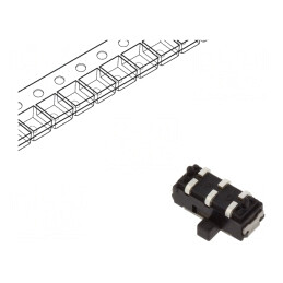 Comutator Glisant DPDT 0,3A 6V SMT | Electronic-mag.ro | Componente Electronice