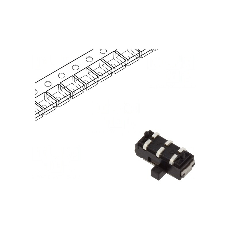 Comutator Glisant DPDT 0,3A 6V SMT | Electronic-mag.ro | Componente Electronice