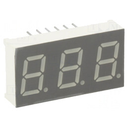 Afișaj LED cu 7 Segmente 10,2mm 3 Cifre Roșu | Electronic-mag.ro | Componente Electronice