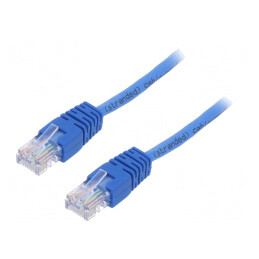 Patch Cord Ethernet U/UTP 5e Albastru 1m | Electronic-mag.ro | Componente Electronice