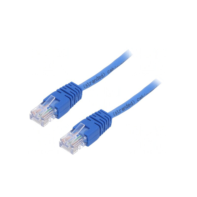 Patch Cord Ethernet U/UTP 5e Albastru 1m | Electronic-mag.ro | Componente Electronice