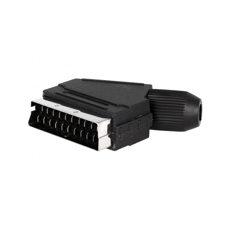 Conector SCART Mufă Tată Unghiular pe Cablu | Electronic-mag.ro | Componente Electronice